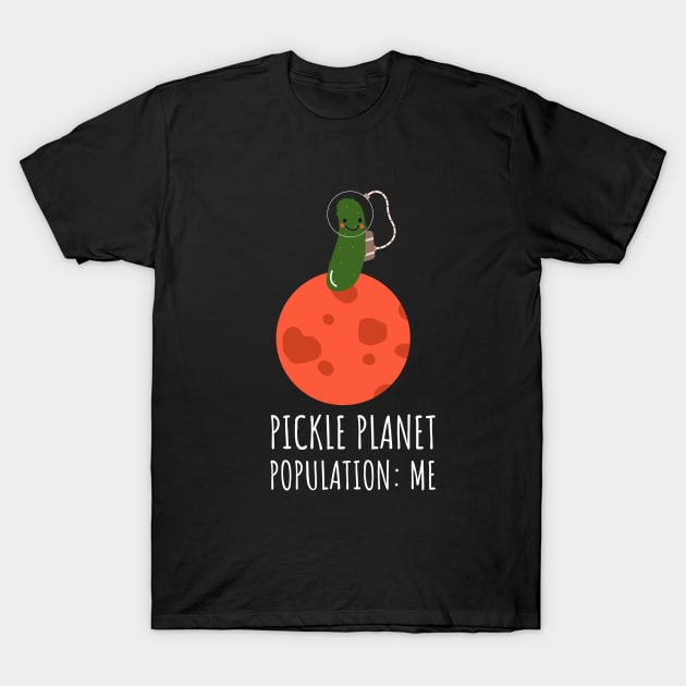 Pickle Astronaut On A Pickle Planet Funny T-Shirt by DesignArchitect